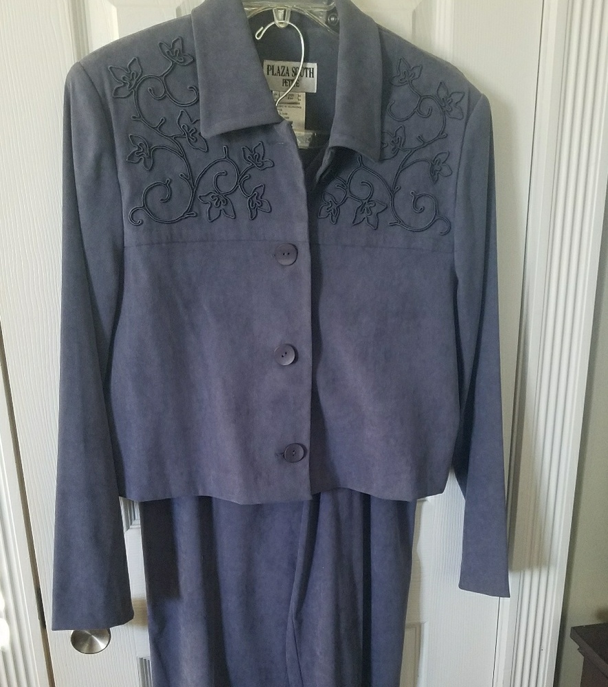 Slate Blue, Plaza South, Pant Suit